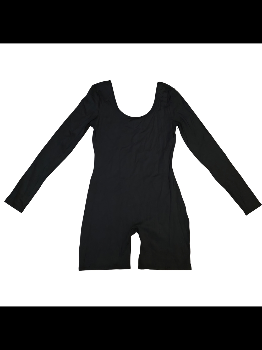 Tinseltown Black Long Sleeve Romper Basics Bodycon Festival